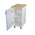Corp inferior cu 1 Usa Zebra, Alb / MDF Albastru, si blat Artar 40 x 85 x 60